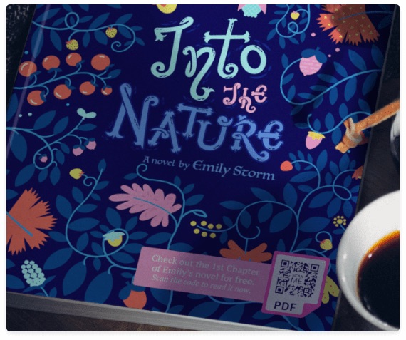 带有二维码的儿童读物封面,其中包含以PDF文件格式的书摘。